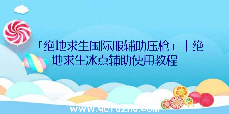 「绝地求生国际服辅助压枪」|绝地求生冰点辅助使用教程